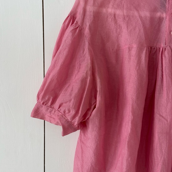 Comme des Garcons Puff-Sleeve High-neck Bubblegum Pink Top Size Medium - Picture 5 of 9